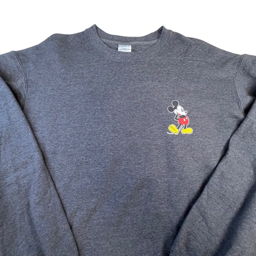 Disney Mickey Mouse Sweatshirt XL Gray Port & Company Fan Favorite Unisex J8